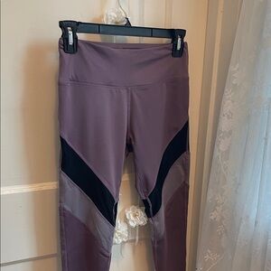 Purple and Black Leggings